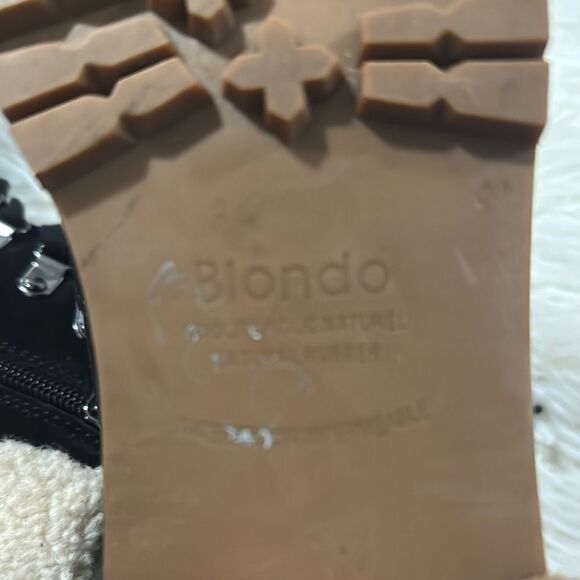 Blondo Waterproof Women's Black Suede Boots with Shearling Lining - Picture 9 of 11